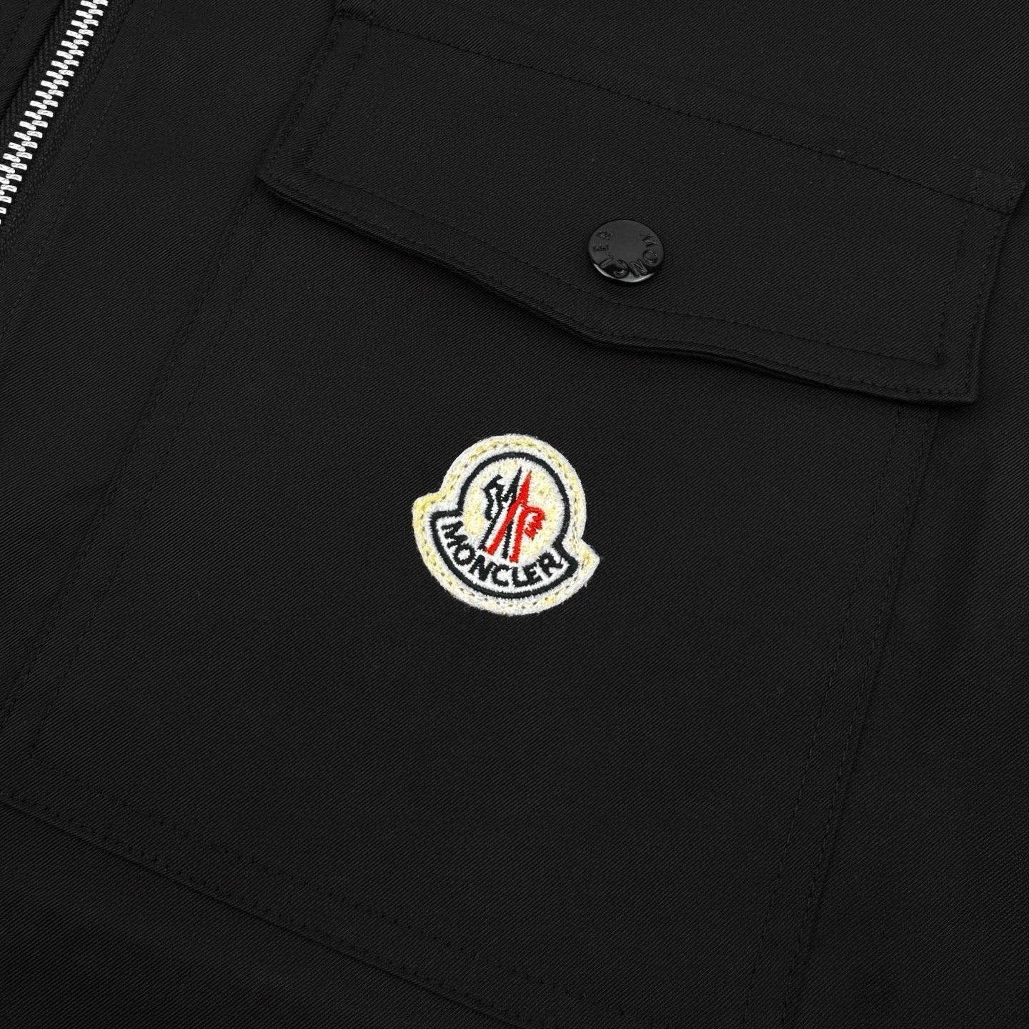 Badge zip-up cotton jacket