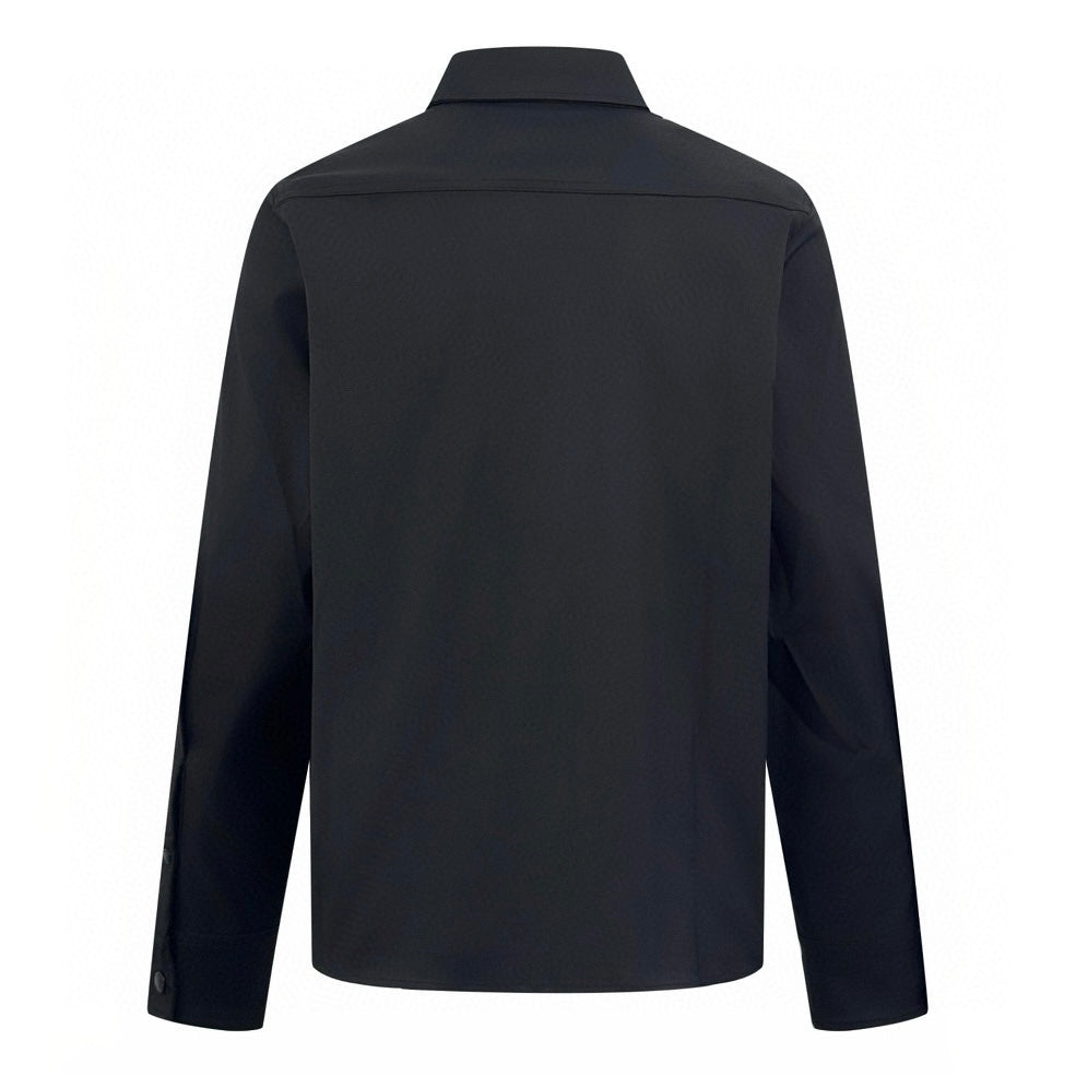 Badge zip-up cotton jacket