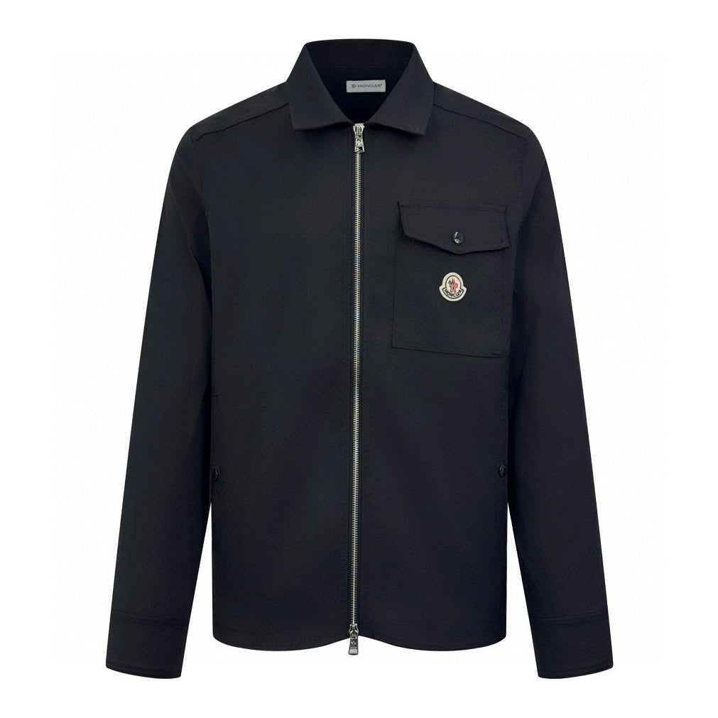 Badge zip-up cotton jacket
