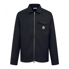 Badge zip-up cotton jacket