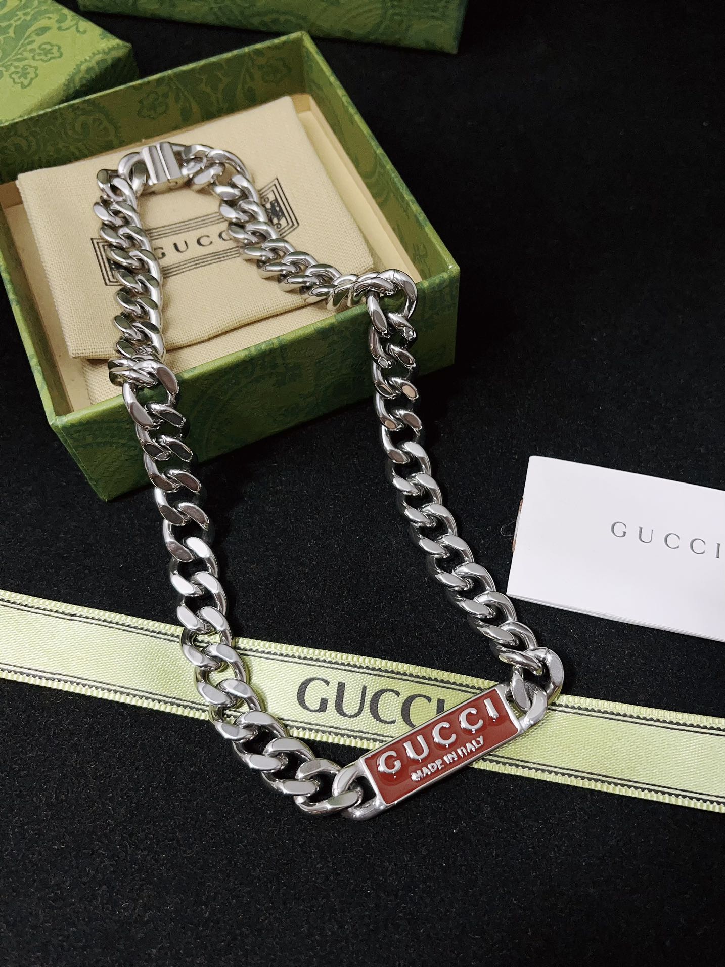 Titanium steel nameplate bracelet & necklace