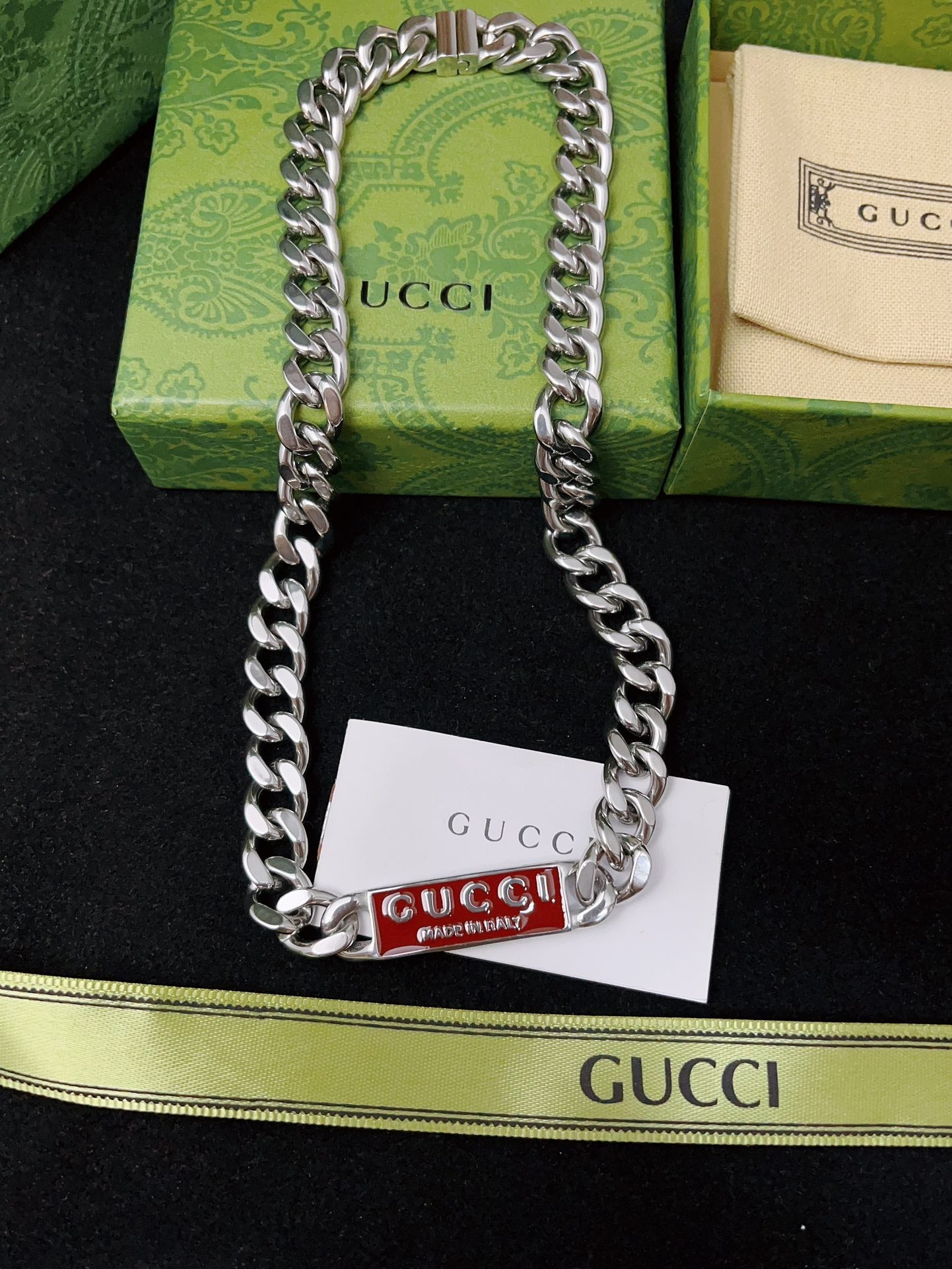Titanium steel nameplate bracelet & necklace