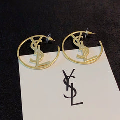Fashionable Letter Hoop Earrings