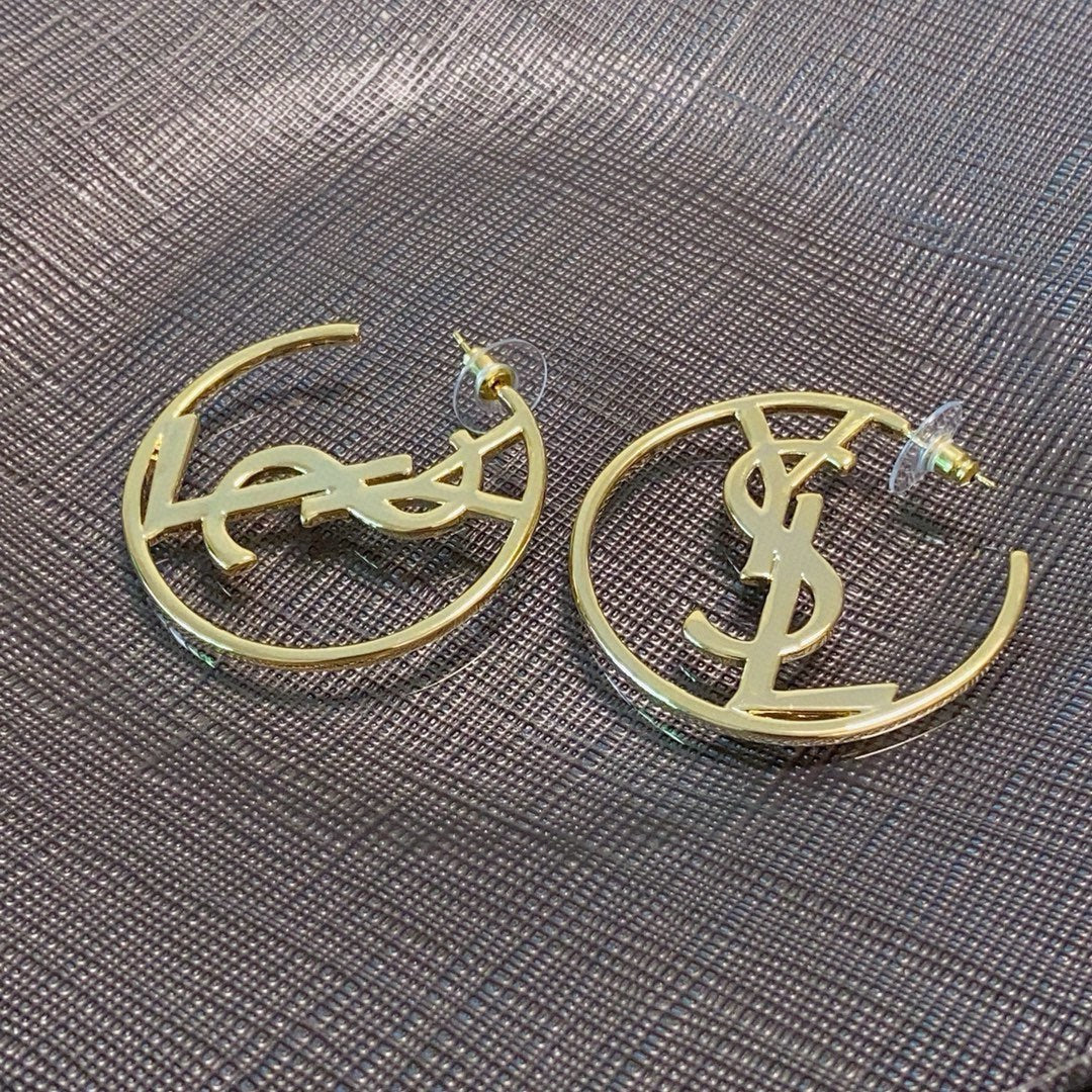 Fashionable Letter Hoop Earrings
