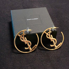 Fashionable Letter Hoop Earrings