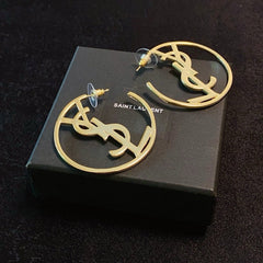 Fashionable Letter Hoop Earrings