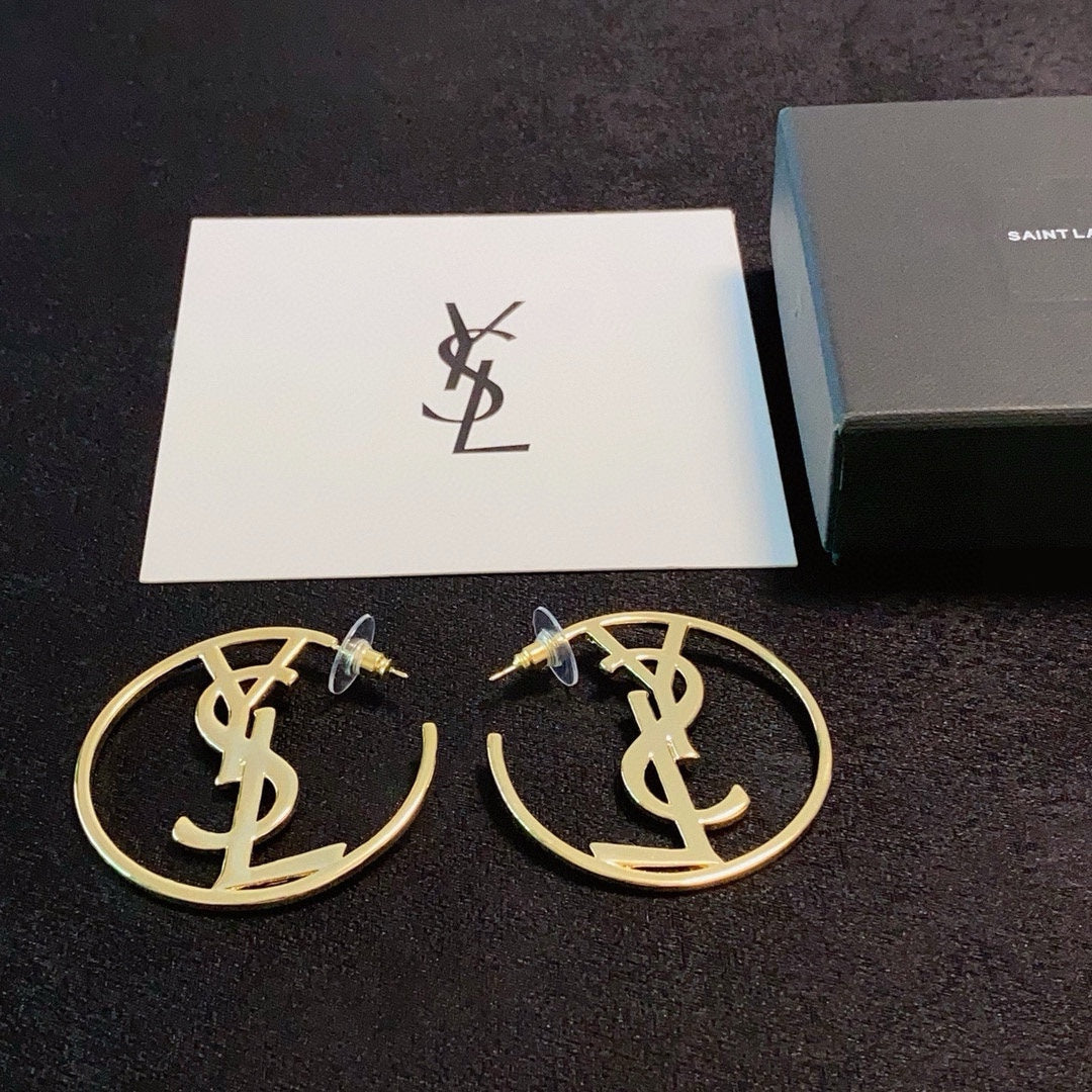 Fashionable Letter Hoop Earrings