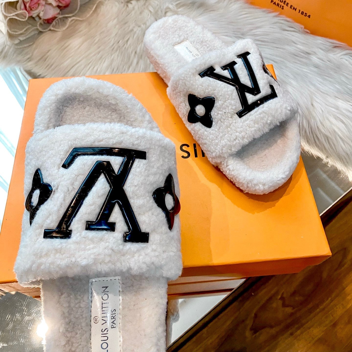 4 Colors Couple Lambswool Slippers