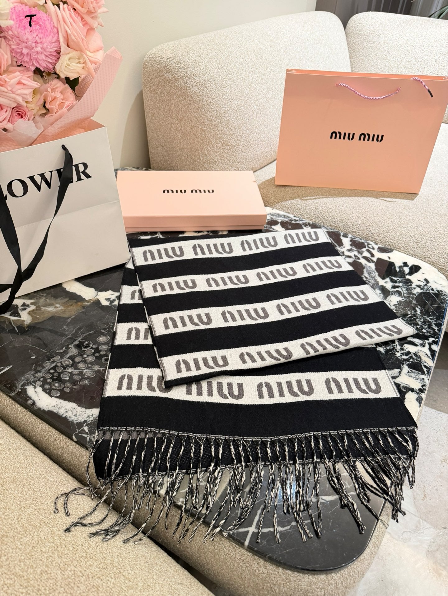 Fashion Patchwork tassel scarf