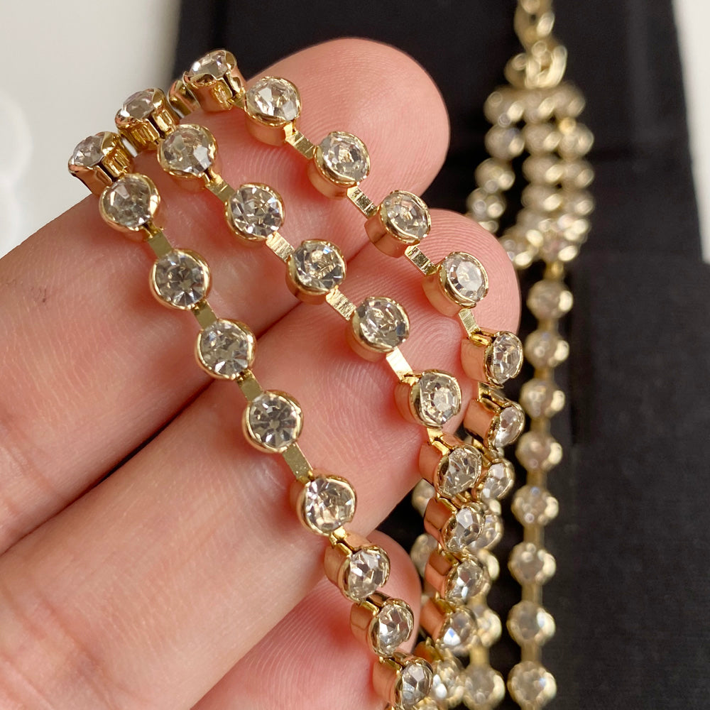 Multi-layer diamond necklace