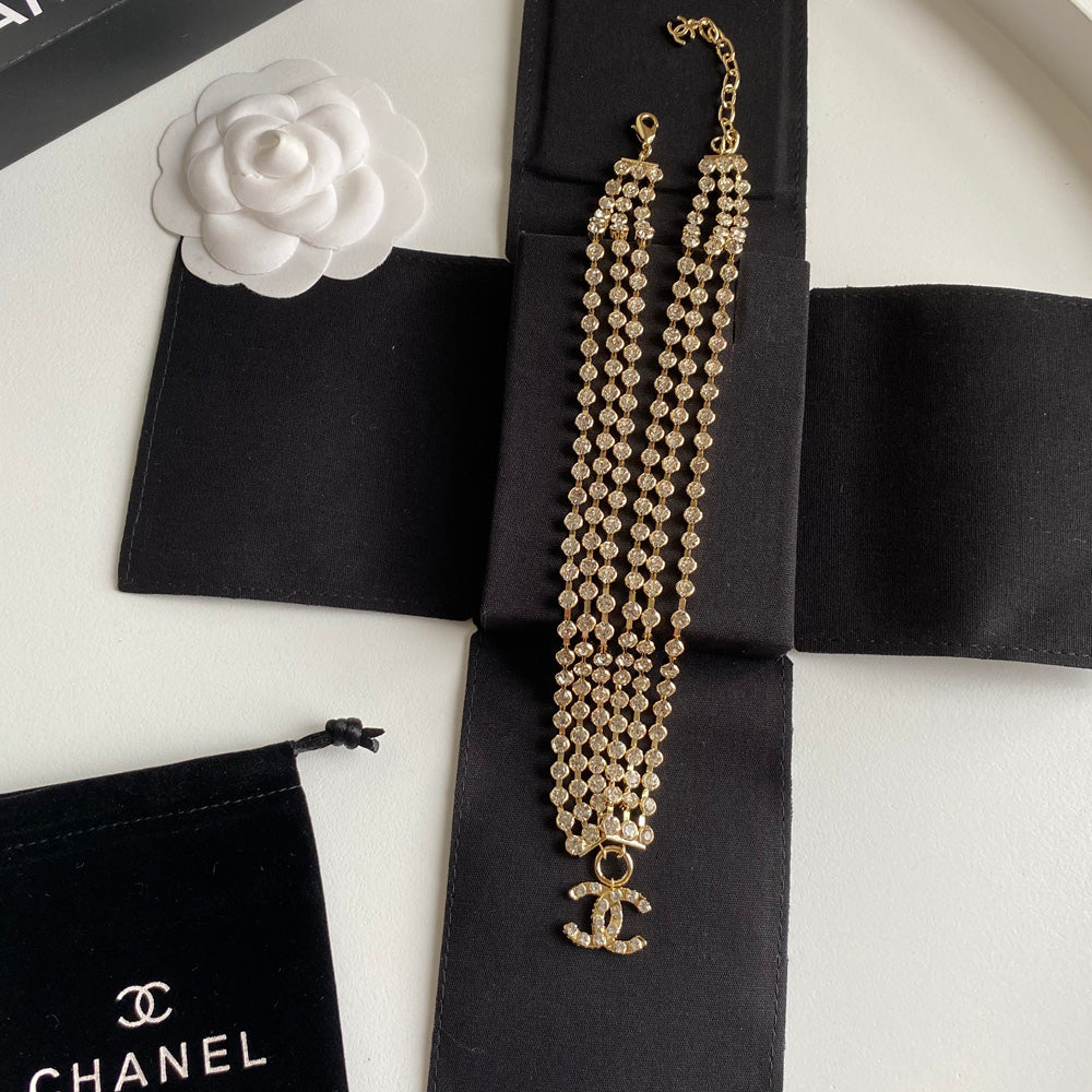 Multi-layer diamond necklace