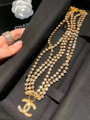 Multi-layer diamond necklace