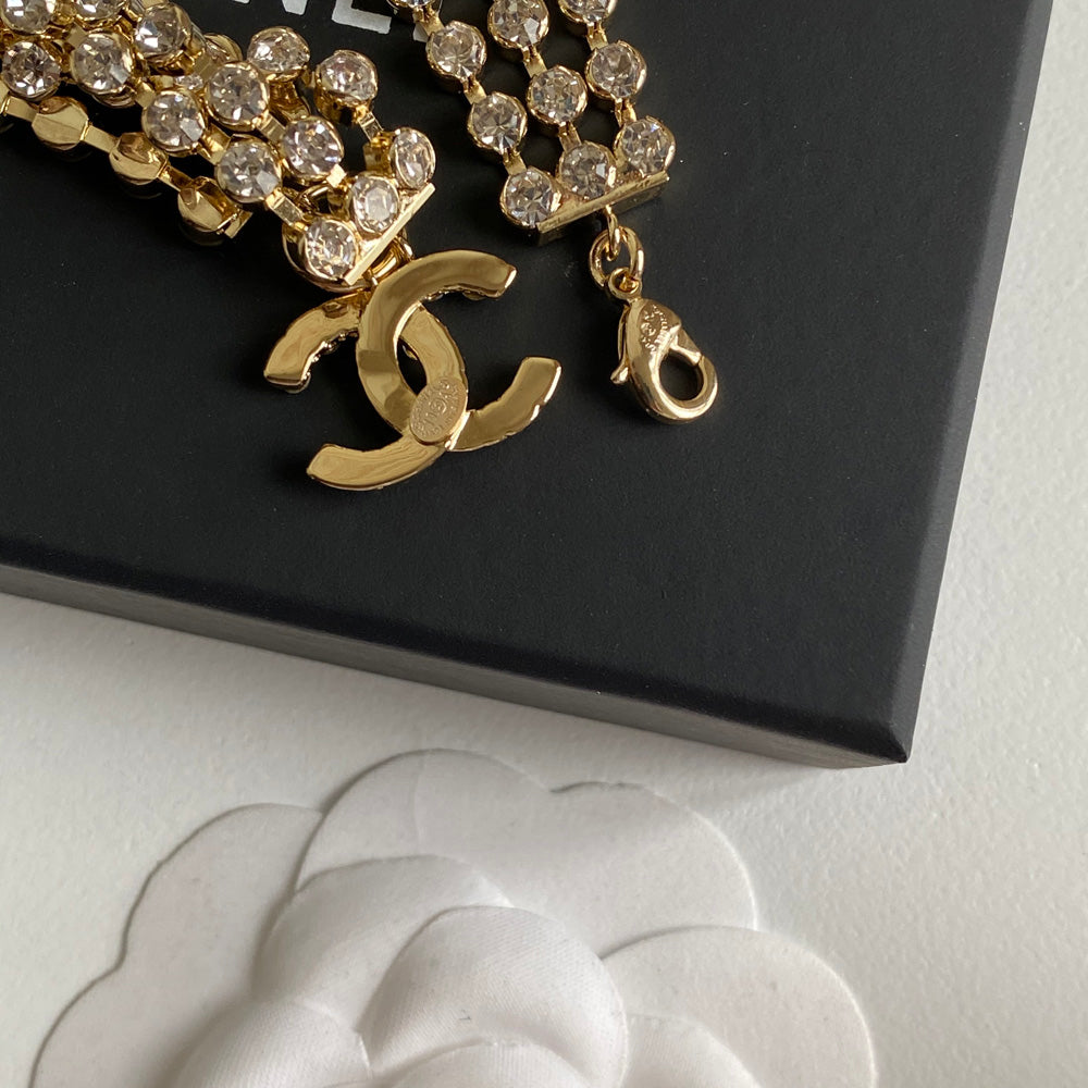 Multi-layer diamond necklace