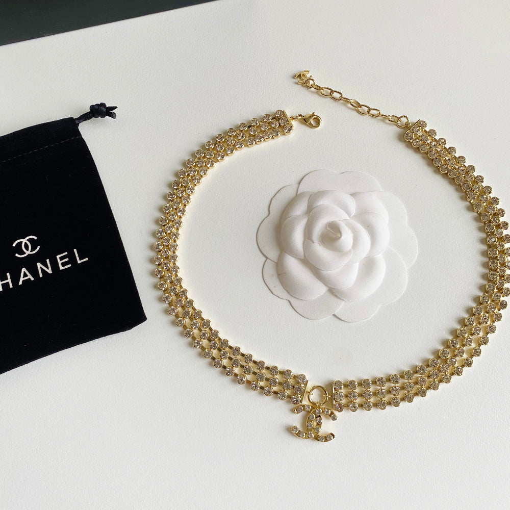 Multi-layer diamond necklace