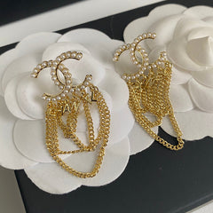 Versatile Tassel Pearl Earrings