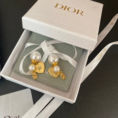 Diamond Star Pearl Earrings