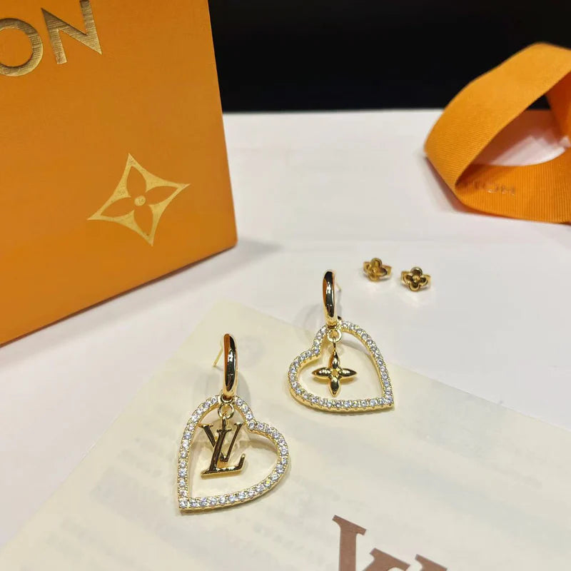 Diamond Heart Earrings