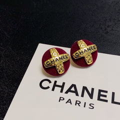 Temperament Red Velvet Earrings