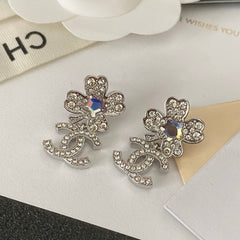 Full Diamond Four-leaf Clover Earrings