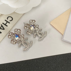 Full Diamond Four-leaf Clover Earrings
