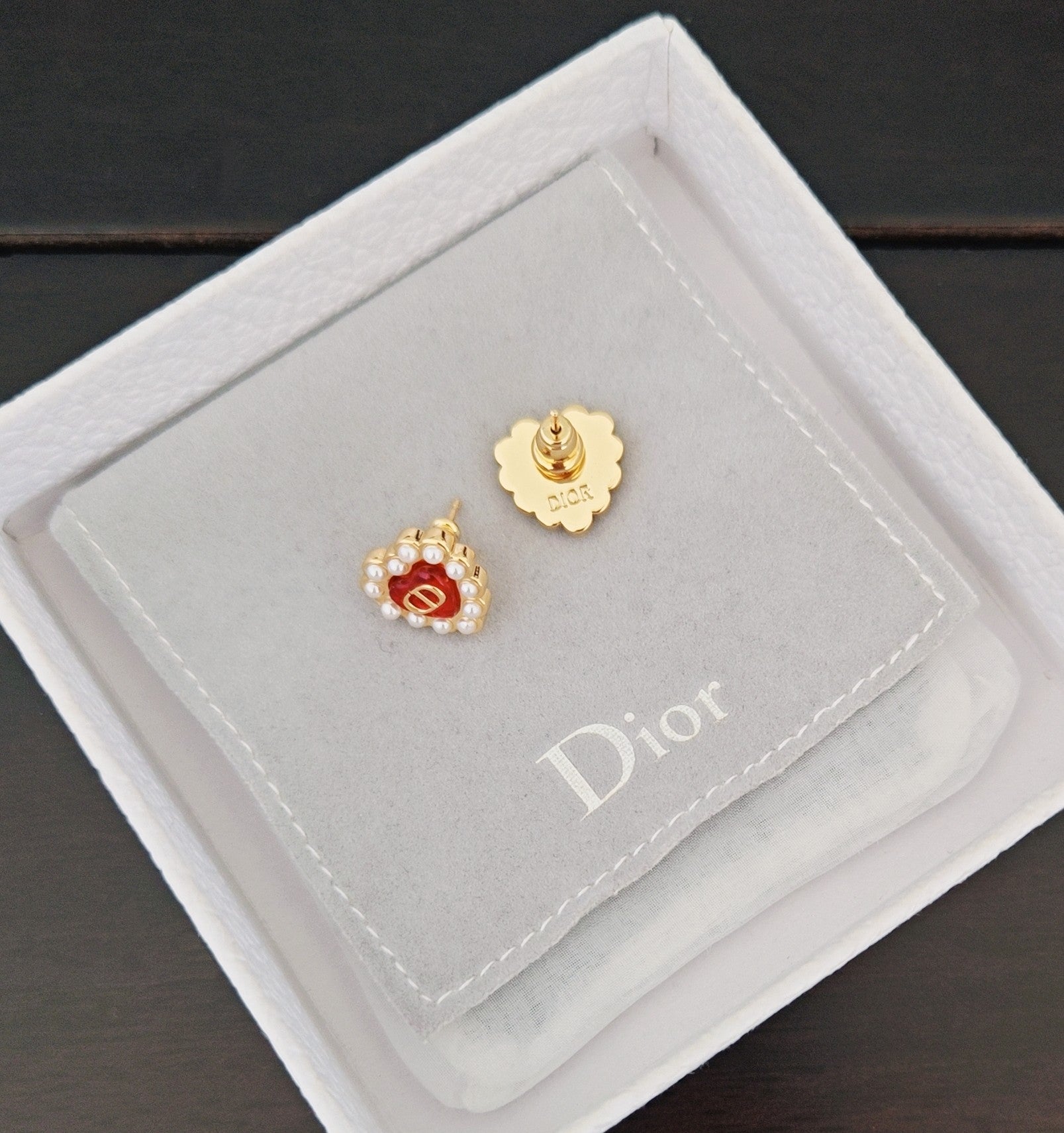 Simple Style Heart Pearl Earrings