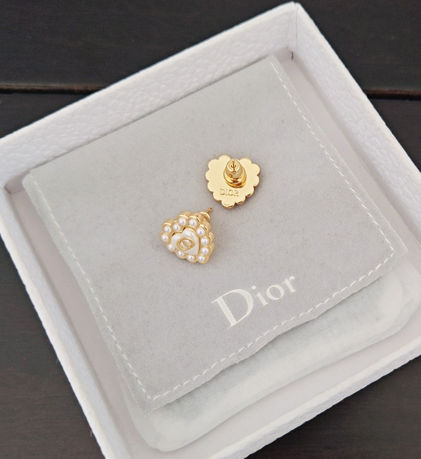 Simple Style Heart Pearl Earrings