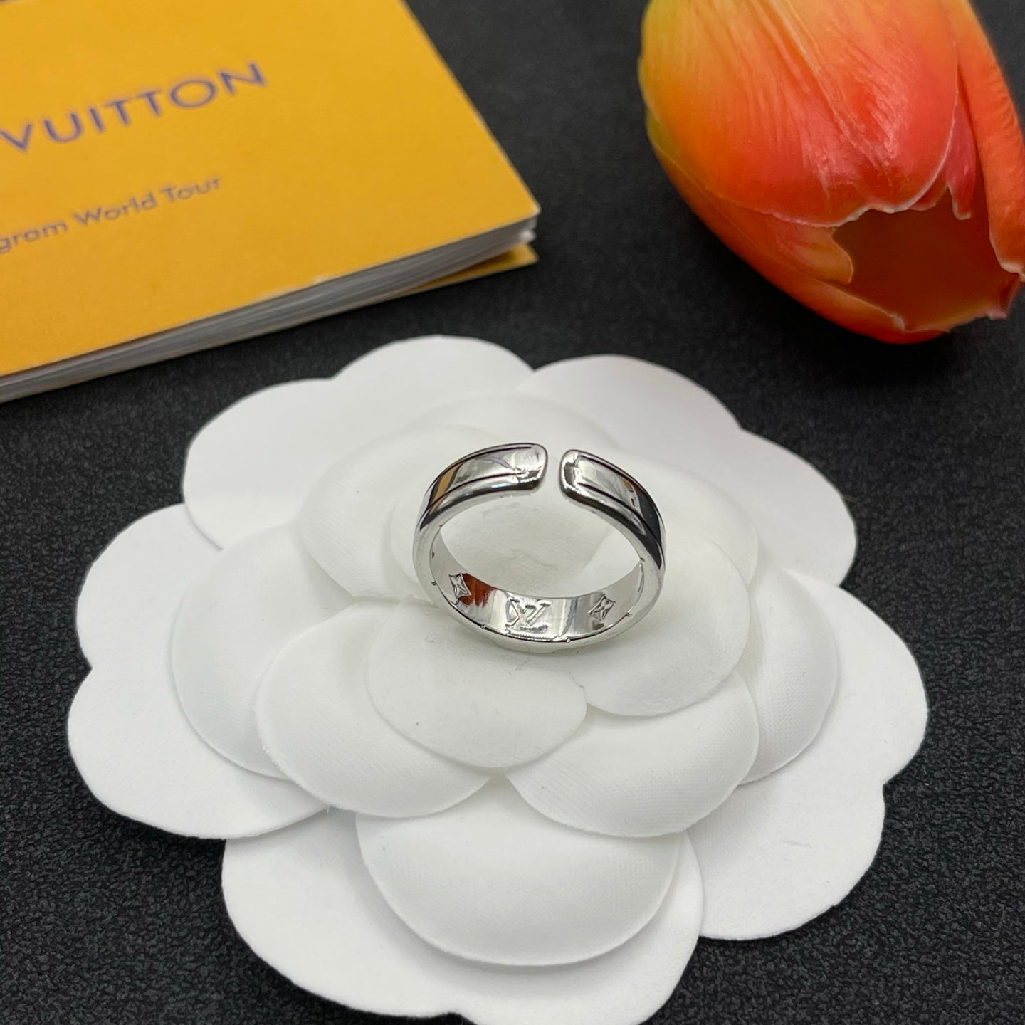 Stylish Monogram Open Ring