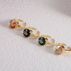 Elegant Gemstone Open Ring