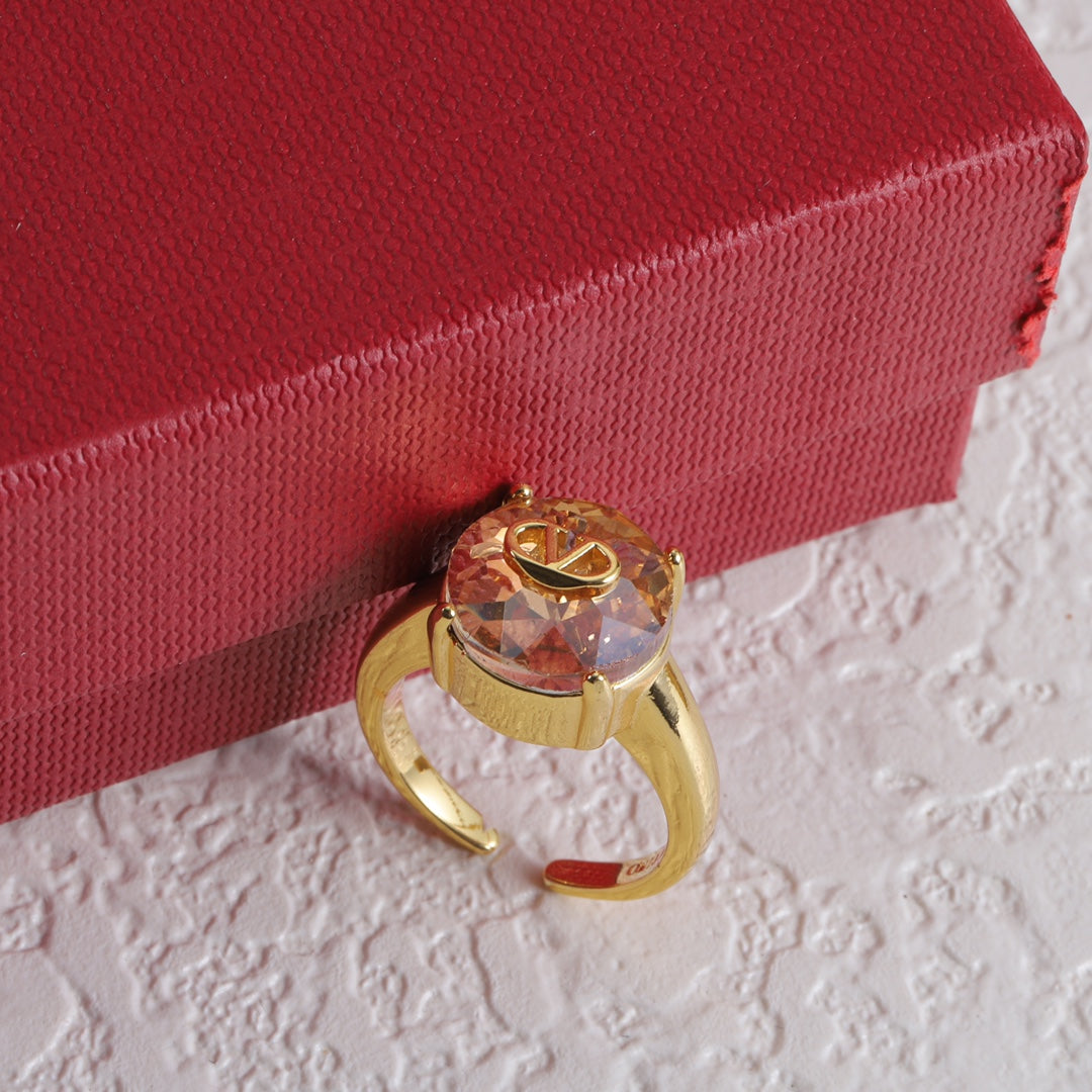 Elegant Gemstone Open Ring