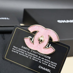 Ice-clear Jelly Pink Letter Brooch