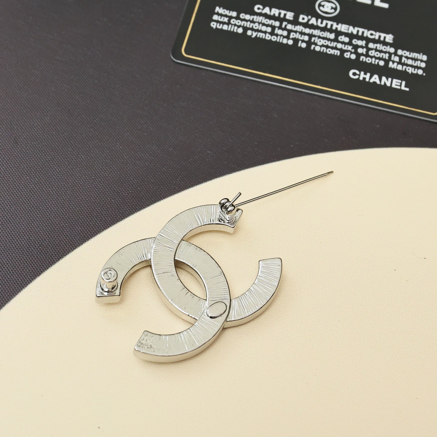 Pearl Diamond Silver Brooch