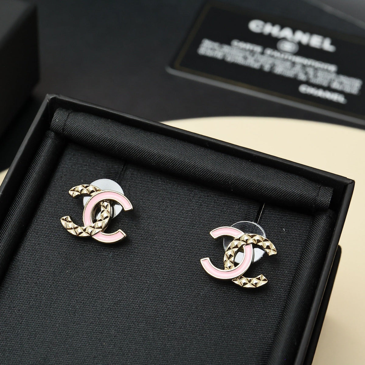 Diamond Enamel Earrings