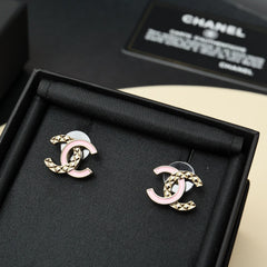 Diamond Enamel Earrings