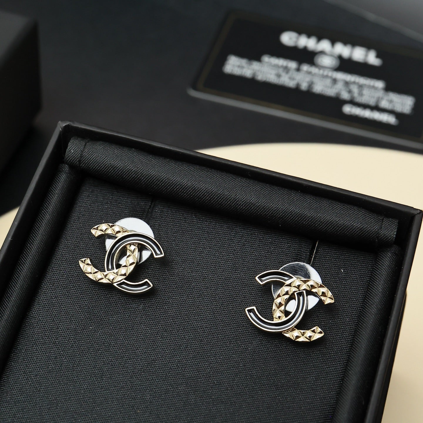 Diamond Enamel Earrings