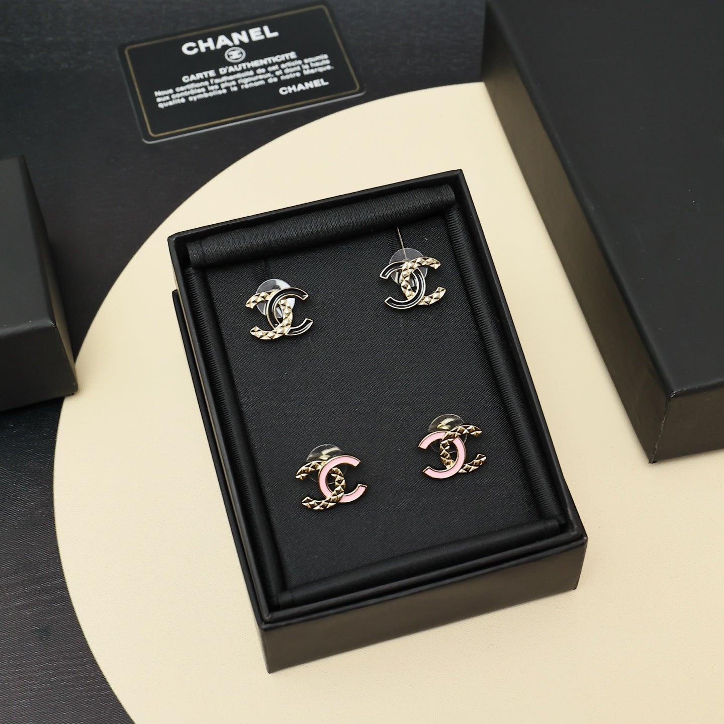 Diamond Enamel Earrings