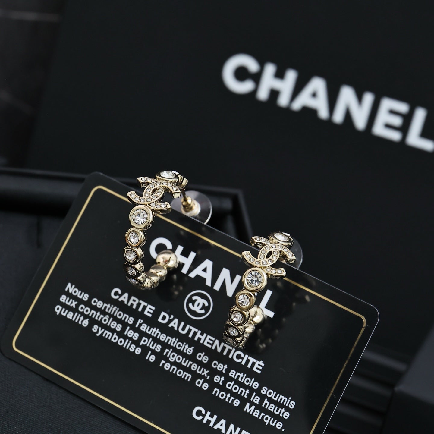 Diamond Half Hoop Earrings
