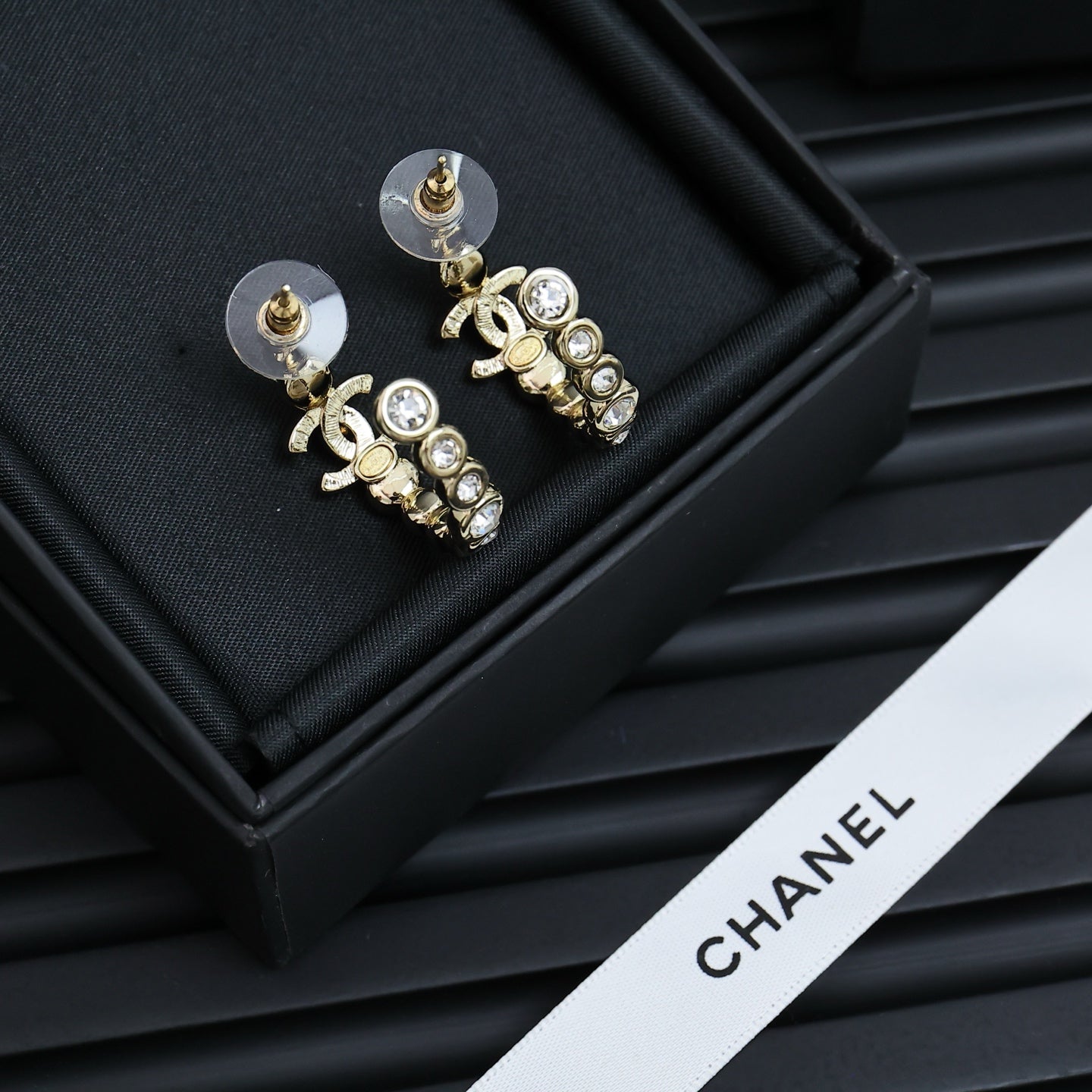 Diamond Half Hoop Earrings