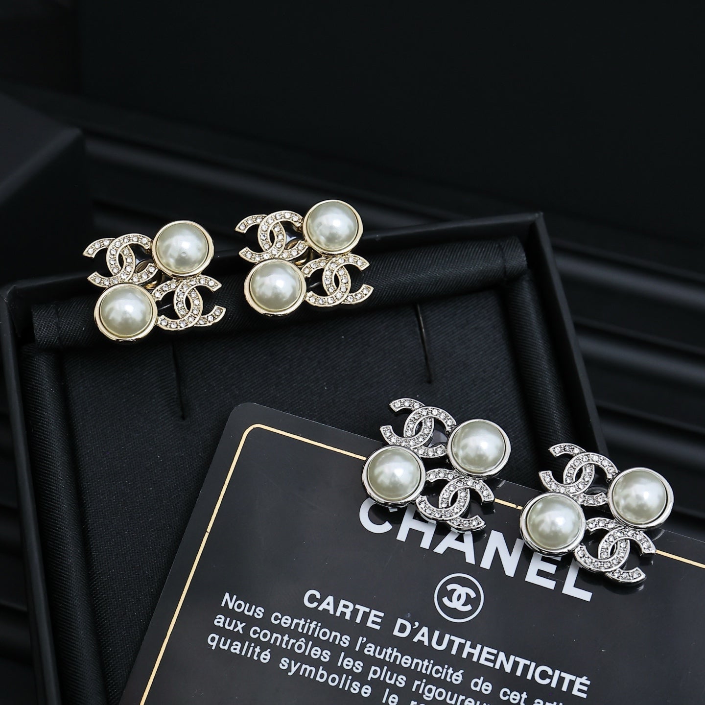 Square Letter Pearl Earrings