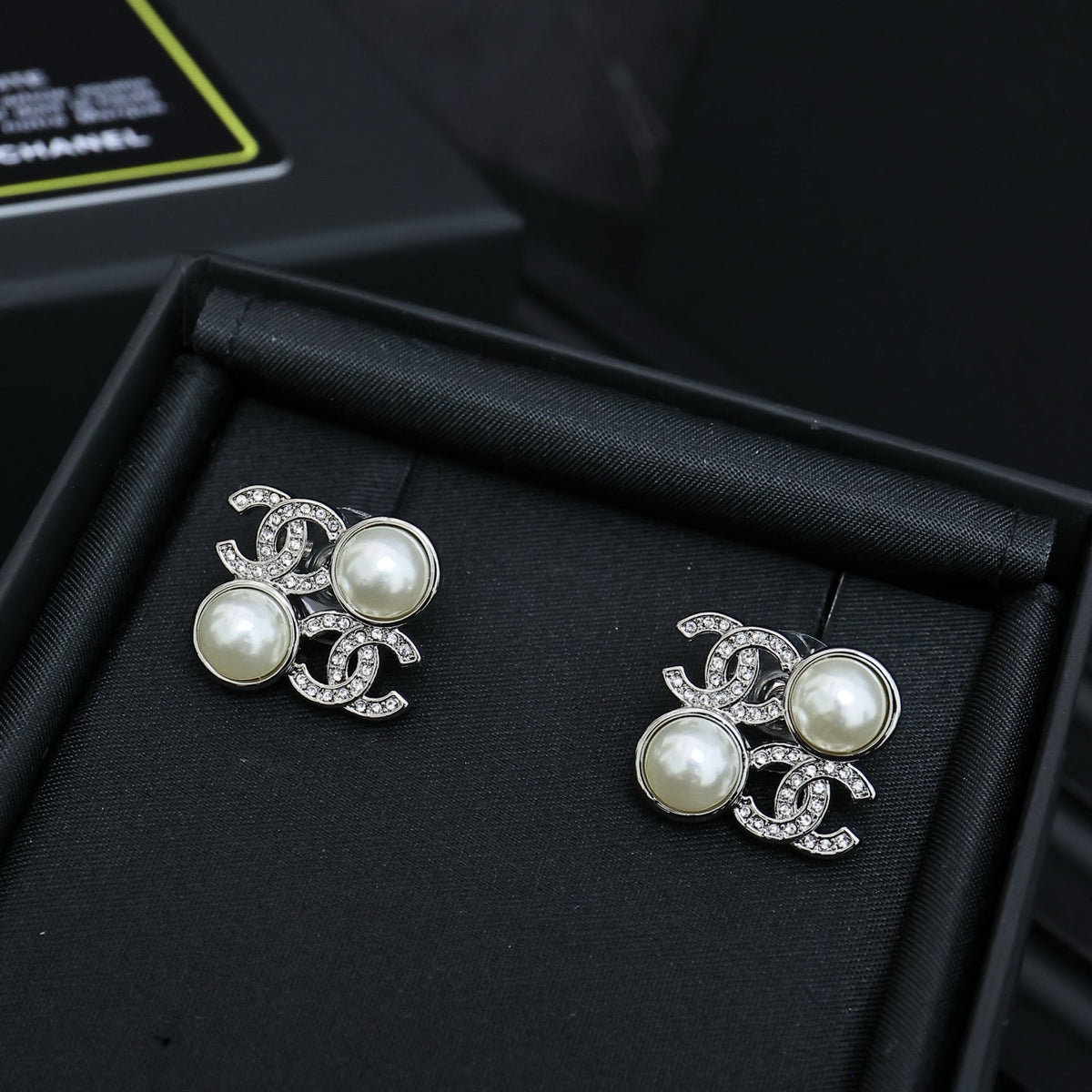 Square Letter Pearl Earrings