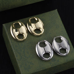 Fashionable Solid Color Chain Earrings