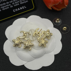 Sparkling Flower Diamond Earrings