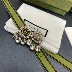 Flower Diamond Pendant Earrings