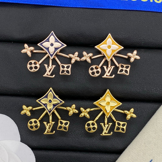 Monogram Flower Earrings