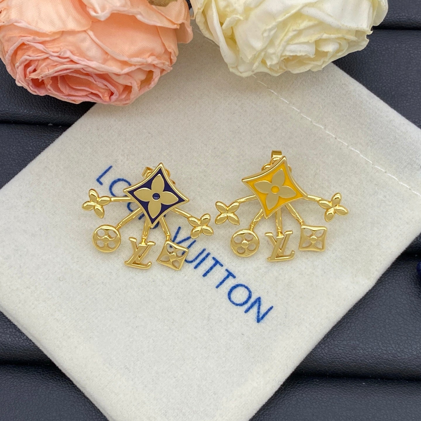 Monogram Flower Earrings