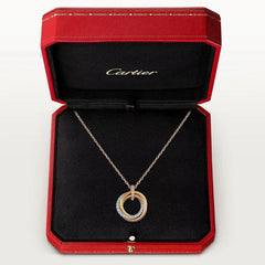 Stylish Diamond Trinity Necklace