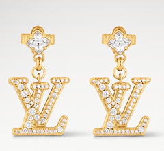 Full Diamond Letter Earrings