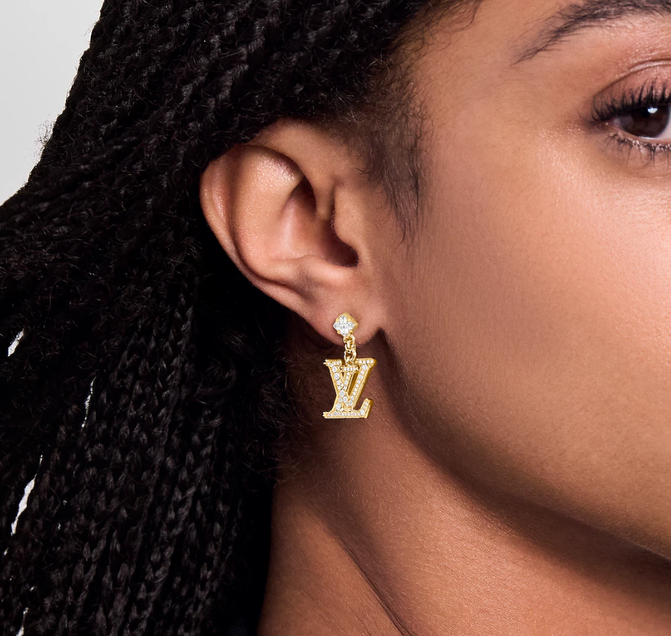 Full Diamond Letter Earrings