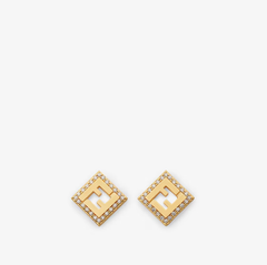 Full Diamond Square Letter Earrings