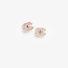 Resin Pink Letter Earrings
