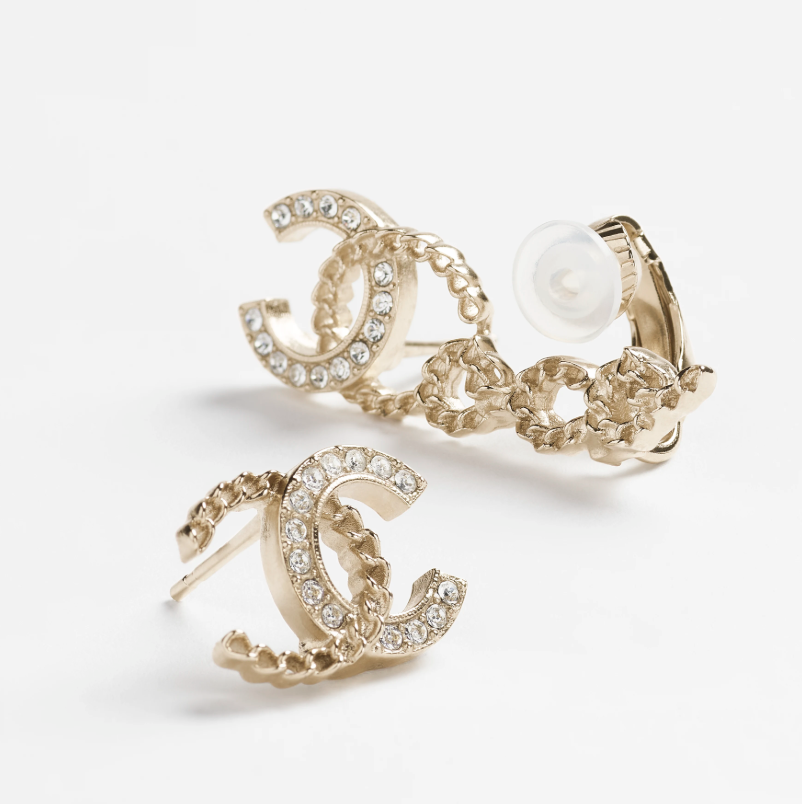 Hollow Asymmetrical Earrings + Ear Clips